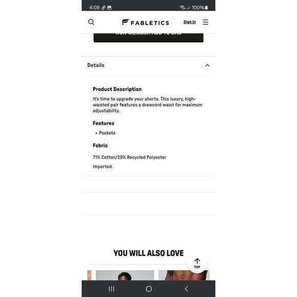 New 2X Fabletics Black Island Drawstring Terry Short Shorts High Waist Rise NWT - Picture 5 of 7